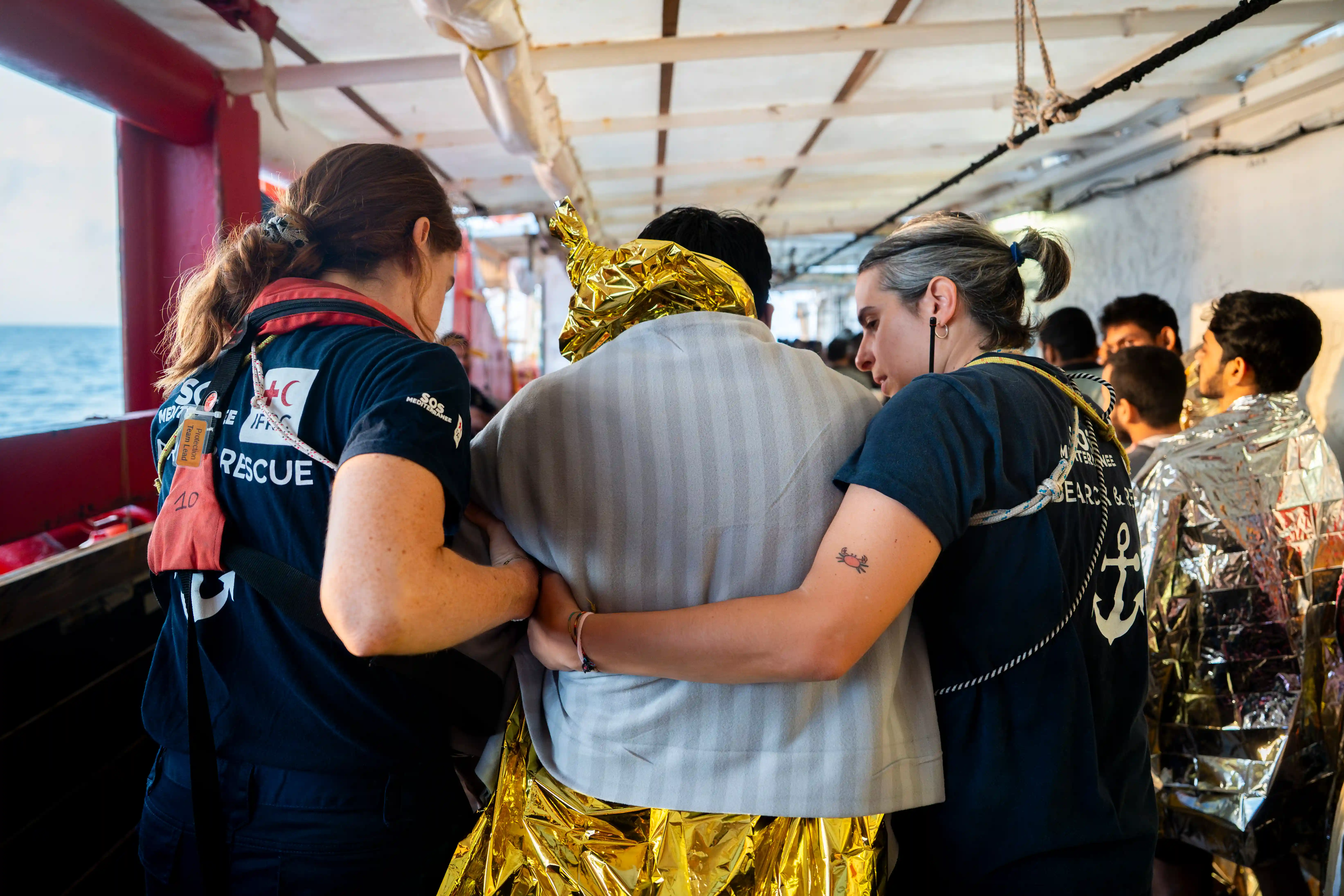Équipe SOS Méditerranée à bord