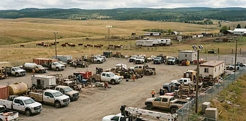 Highland Valley mine services and ranch businesses near Logan Lake, BC
