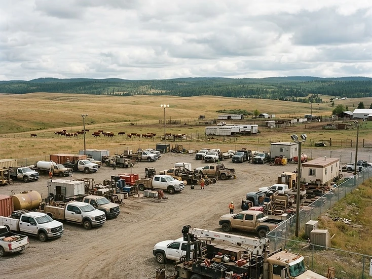 Highland Valley mine services and ranch businesses near Logan Lake, BC