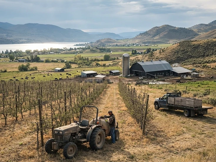 Orchard, dairy and trades businesses in Vernon, BC