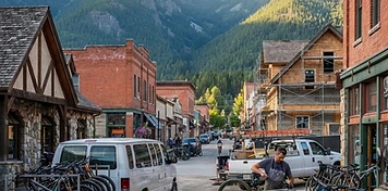 Ski-town hospitality and trades businesses in Rossland, BC
