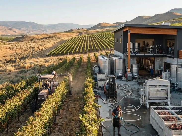 Vineyard and wine-production businesses in Oliver, BC