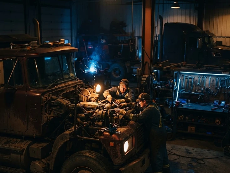 Trades crew with equipment at a Newfoundland and Labrador work site