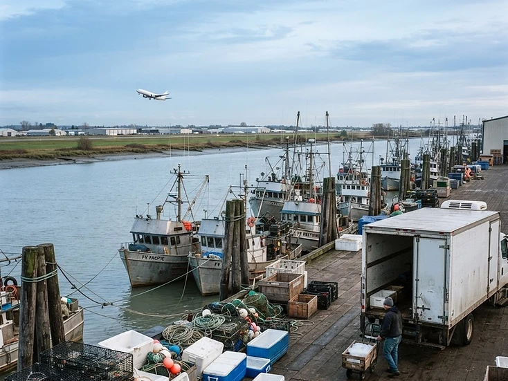 Airport, seafood and logistics businesses in Richmond, BC