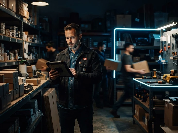 Business owner working in a commercial operations environment.