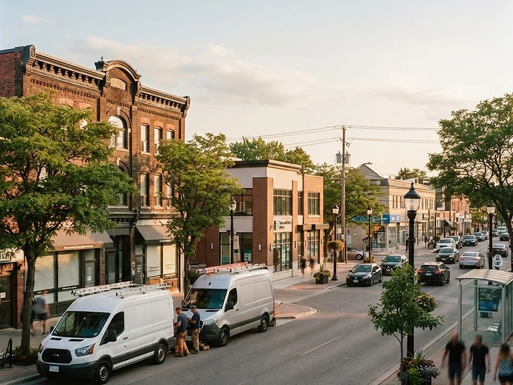 Light industry and professional services in Aurora, Ontario
