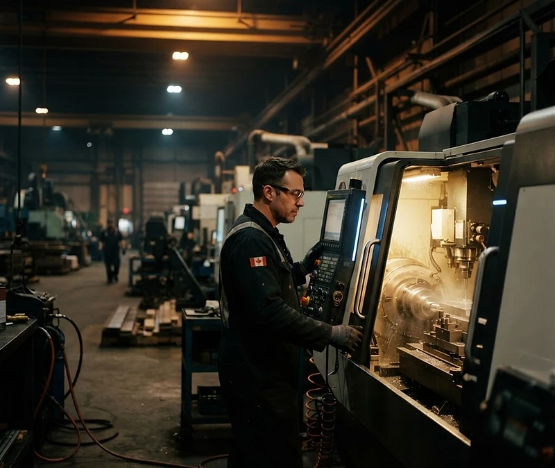 Production line inside a manufacturing facility