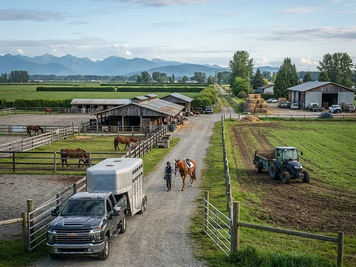 Equestrian, agricultural and logistics businesses in Langley, BC