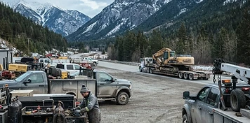Mine-service fleets and contractor businesses in Sparwood, BC
