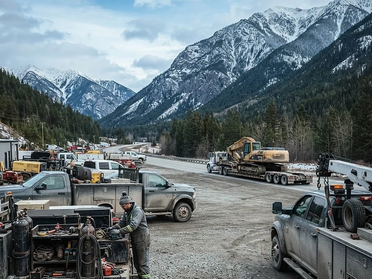 Mine-service fleets and contractor businesses in Sparwood, BC
