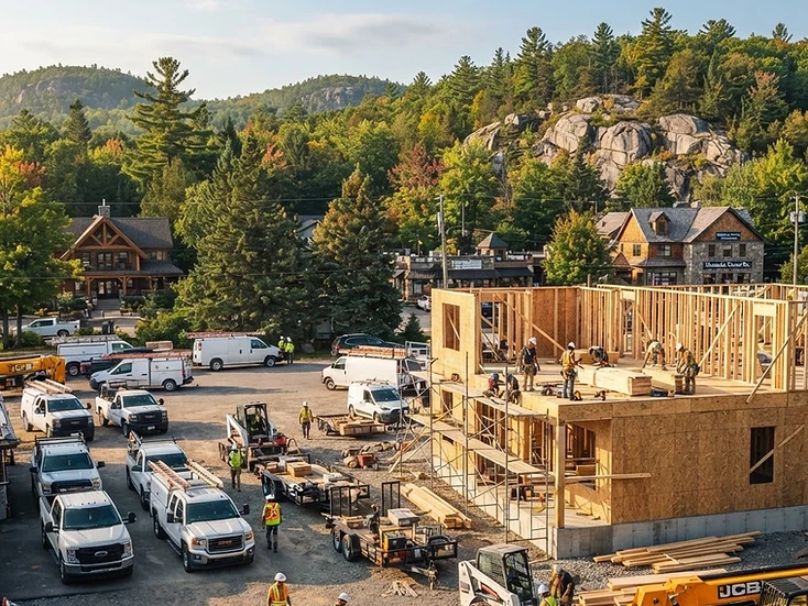 Construction crews and trades services in Huntsville, Ontario
