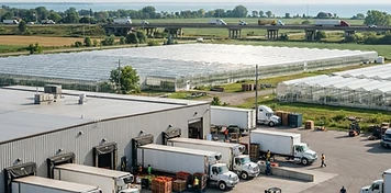 Produce pack-house and greenhouse logistics in Lakeshore, Ontario