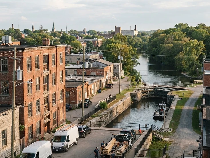 Manufacturing and trades businesses on the Otonabee corridor in Peterborough, Ontario
