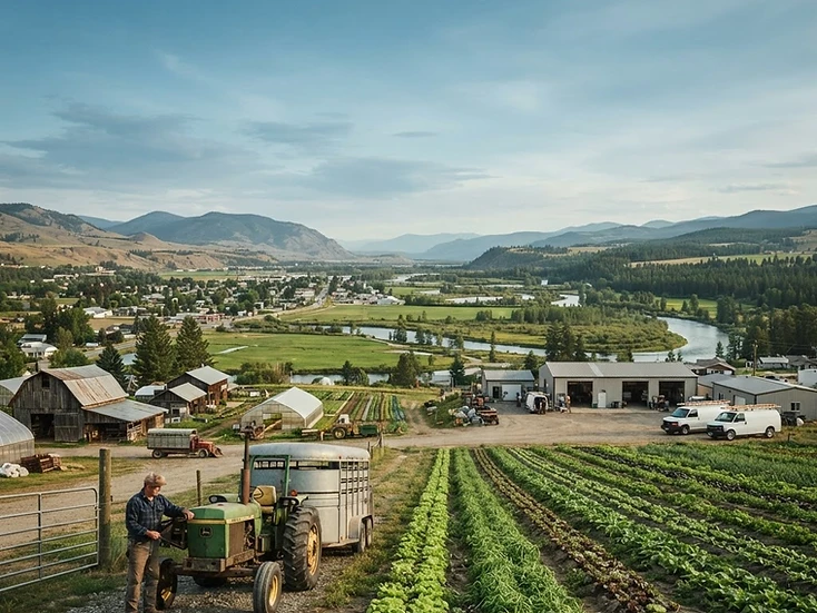 Agriculture, trades and border commerce in Grand Forks, BC