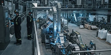 Modern pea and canola processing lines inside a Yorkton agri-food plant