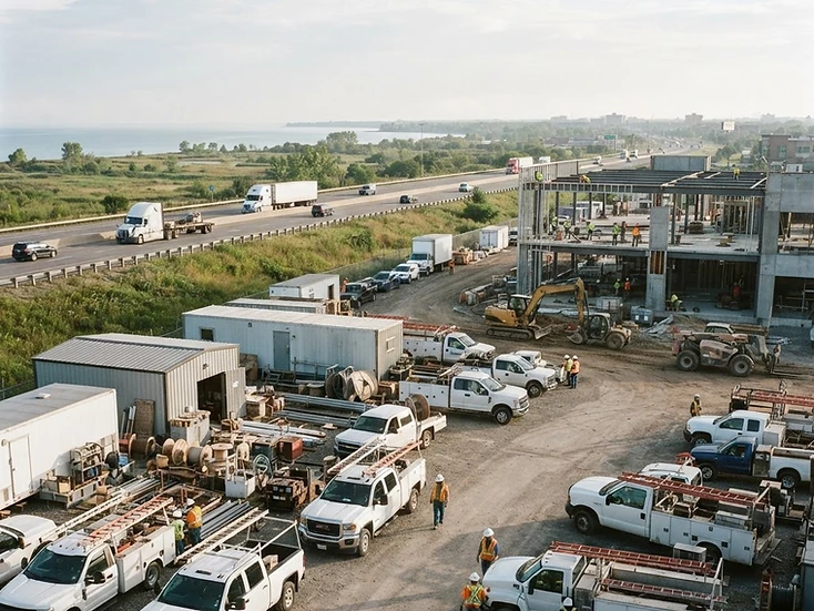 Contractor services and distribution parks in Pickering, Ontario