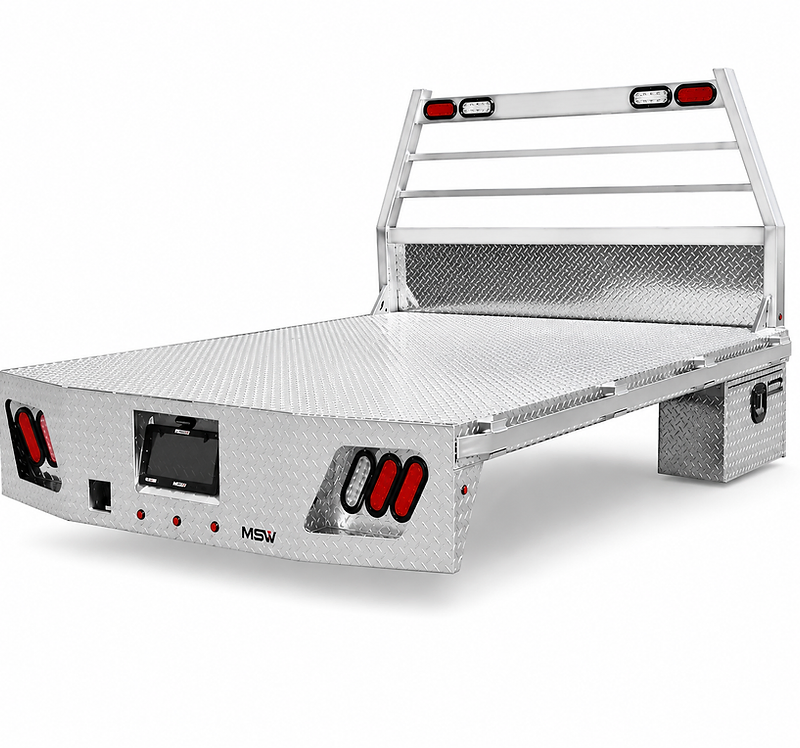 MSW aluminum deluxe flatbed truck body