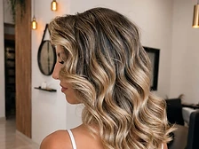 Peinado con ondas y mechas