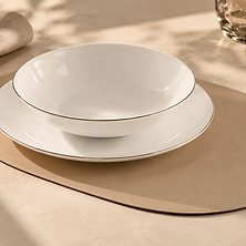 CP-003 — Oval Leather Placemat