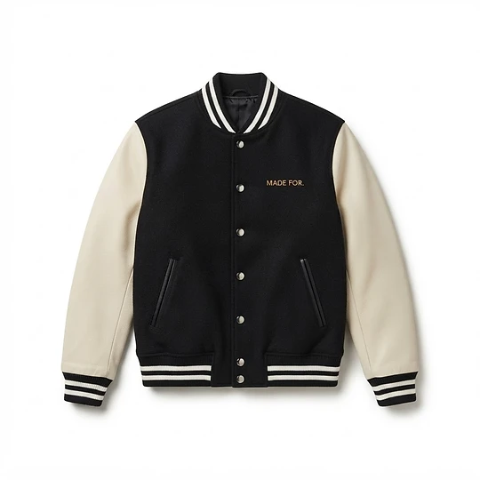 Varsity Jacket with Screen Printing — apparel