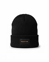Custom Beanie with logo — made by MADE FOR.