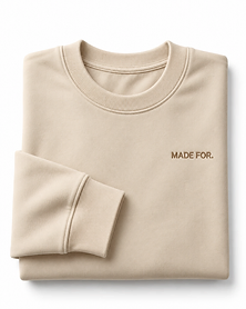 Custom Heavyweight Crewneck with logo — made by MADE FOR.
