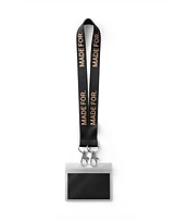 Custom ID Lanyard with logo — made by MADE FOR.