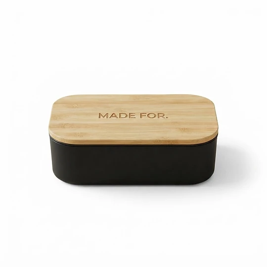 Bamboo Lid Lunch Box with Laser Engraving — office