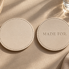 CP-001 — Round Leather Coaster
