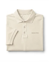 Custom Embroidered Polo with logo — made by MADE FOR.