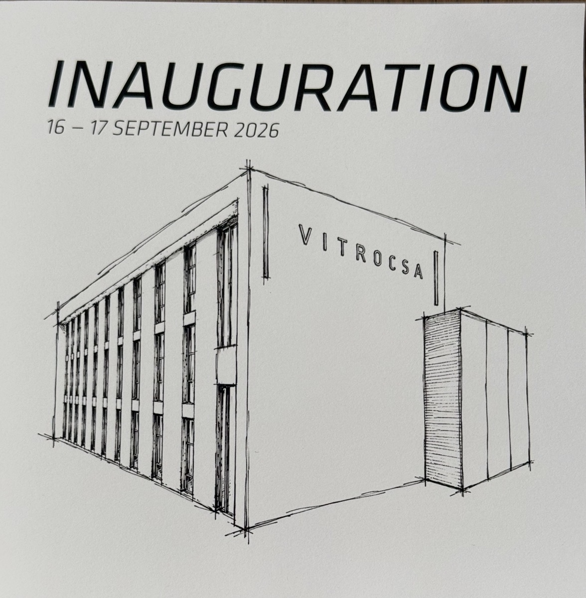 Vitrocsa Inauguration — 16–17 September 2026