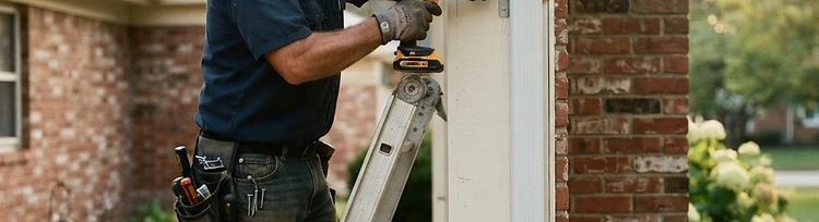 Downspout bracket re-secured