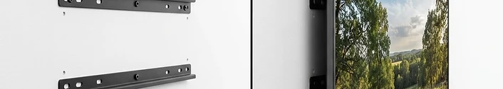 Fixed / Low-Profile — bracket without TV and with TV mounted