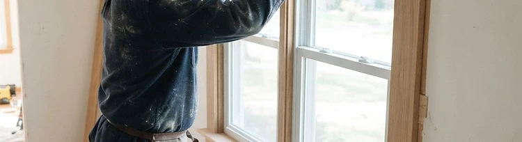 Window casing, sill and apron