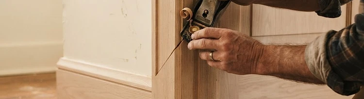 Miter tuned with a block plane