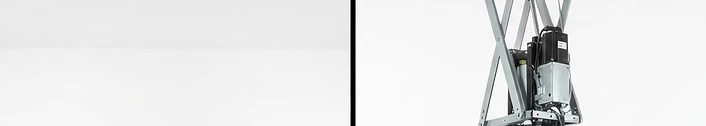 Electric Drop-Down Lift — bracket without TV and with TV mounted