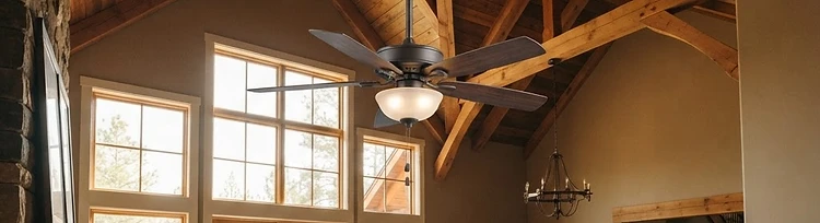 Fan on a downrod in a vaulted great room