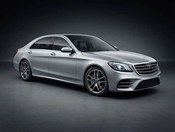 Silver Mercedes S Class AMG Line