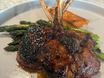 Seared lamb chops