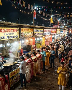 Festival food court — open ground