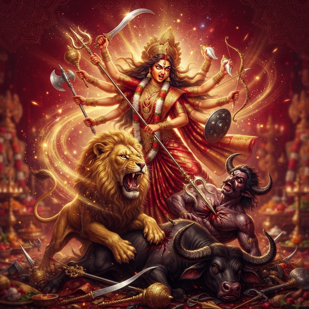 Goddess Durga — Mahishasuramardini
