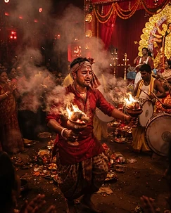 Dhunuchi naach — fire and devotion