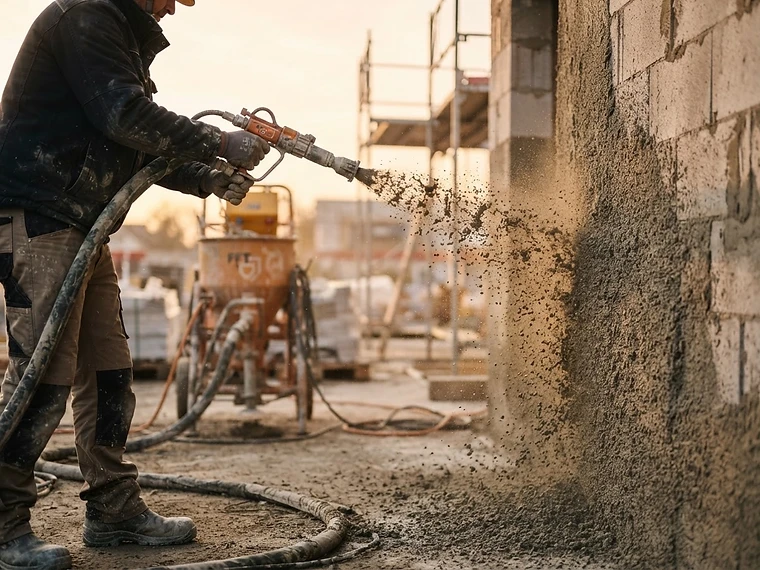 Machine-applied render — MPC Plastering