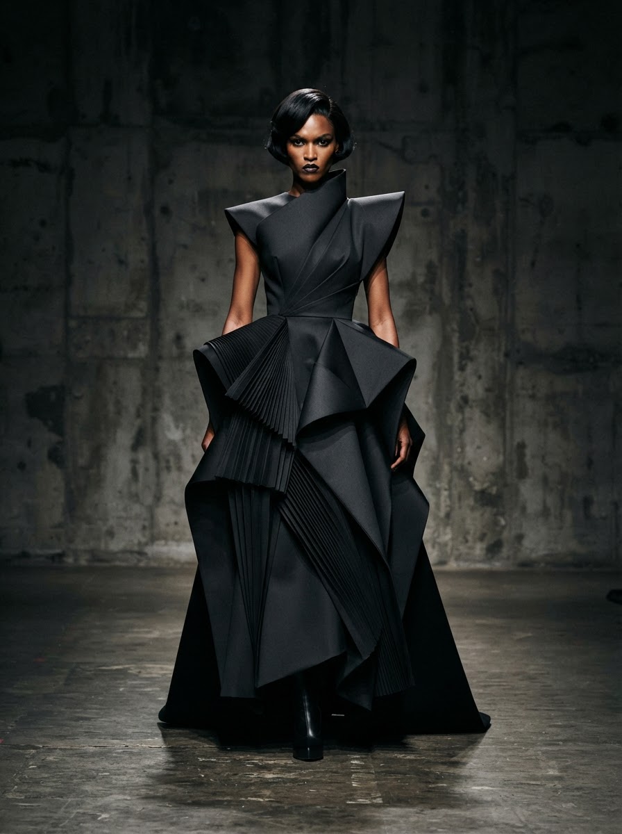 Sculptural womenswear portrait