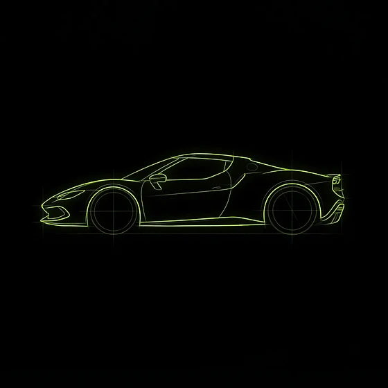 MILE ZERO supercar schets