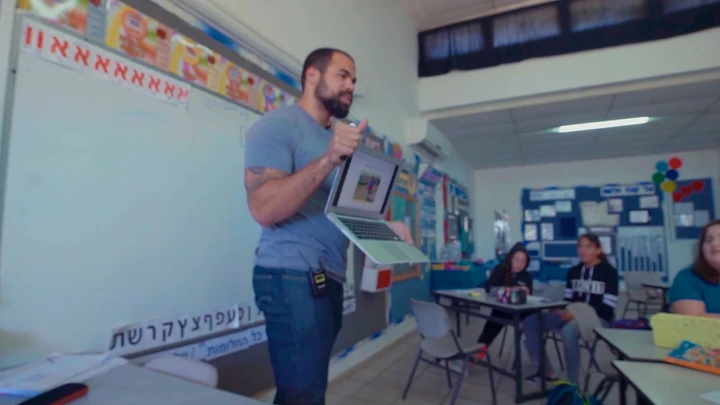 Still frame from the TALMA education film.