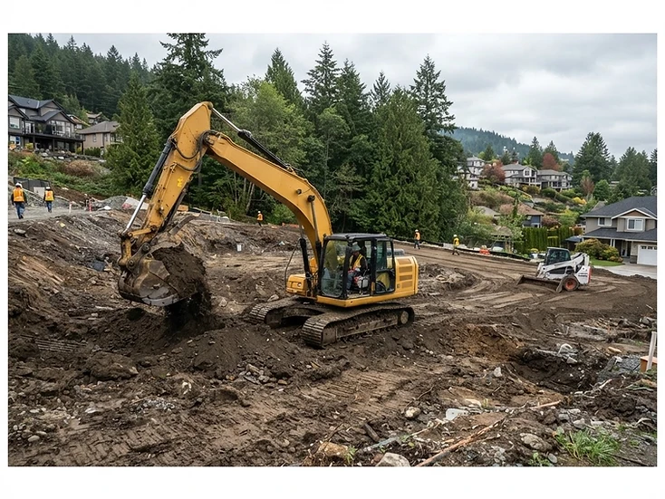 Illustrative example of professional excavation, grading and site-preparation work