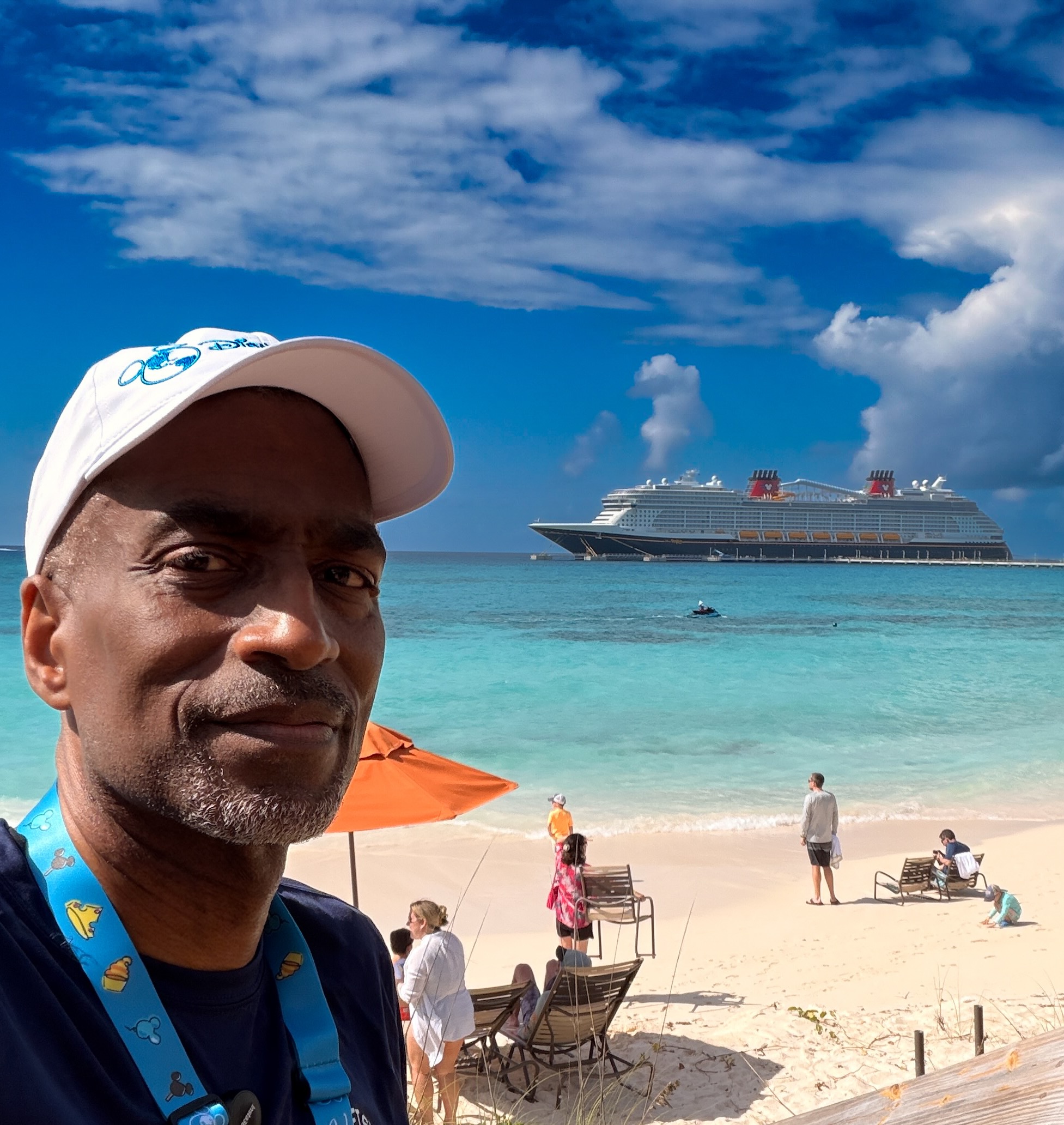A traveler taking in ocean views on a cruise getaway