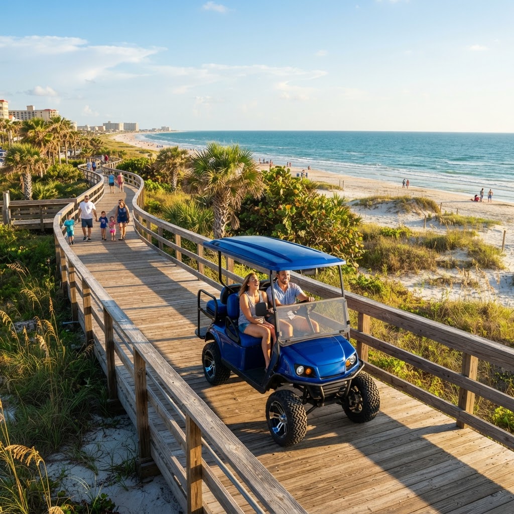 Golf cart on South Padre Island