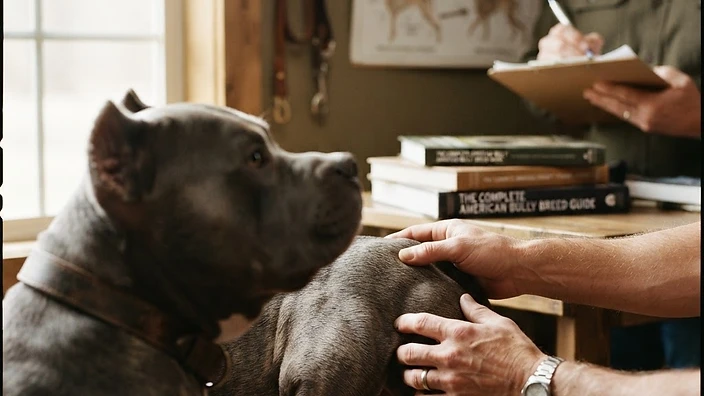 Four American Bully size varieties side by side — Pocket, Standard, Classic, and XL Bully comparison